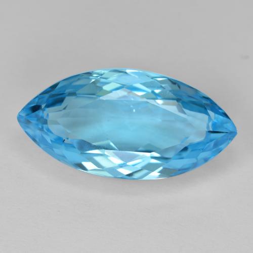 13.41캐럿 천연 스위스 블루 토파즈, 마퀴즈, 20×10 mm, VVS-VS