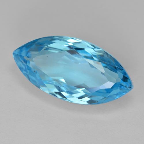 13.41캐럿 천연 스위스 블루 토파즈, 마퀴즈, 20×10 mm, VVS-VS