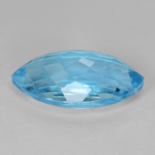 13.41캐럿 천연 스위스 블루 토파즈, 마퀴즈, 20×10 mm, VVS-VS