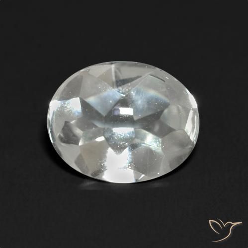 3.51ct 자연스러운 하얀색 황옥, 타원형, 투명한