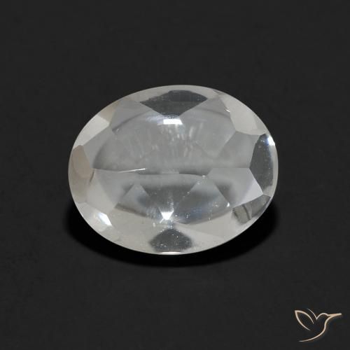 3.30ct 자연스러운 클리어 화이트 황옥, 타원형, 투명한