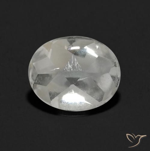 3.46ct 자연스러운 클리어 화이트 황옥, 타원형, 투명한