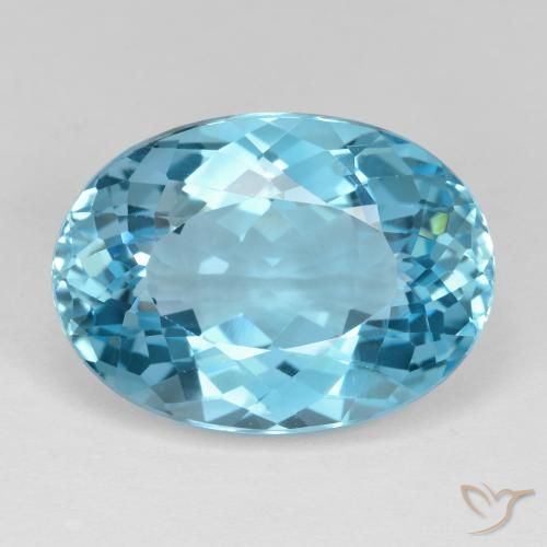 23.41ct 자연스러운 스위스 블루 황옥, 타원형, VVS