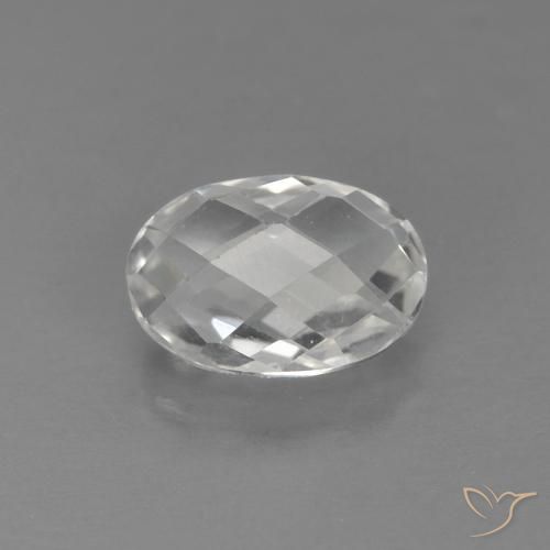 0.67ct 자연스러운 하얀색 황옥, 타원형, VVS