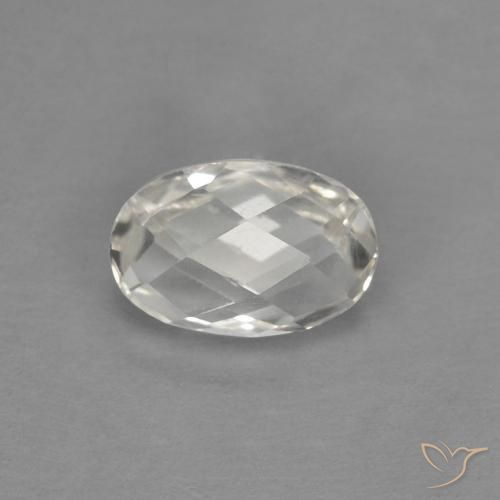 0.64ct 자연스러운 따뜻한 화이트 황옥, 타원형, VS