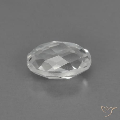 0.67캐럿 천연 따뜻한 화이트 황옥, 타원형, VVS-VS