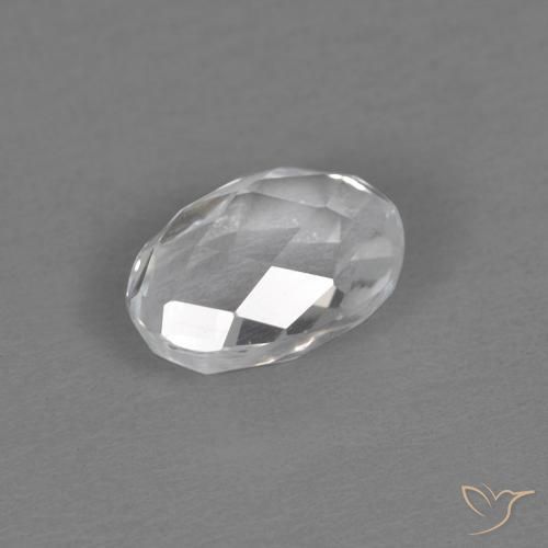 0.69ct 자연스러운 하얀색 황옥, 타원형, VVS