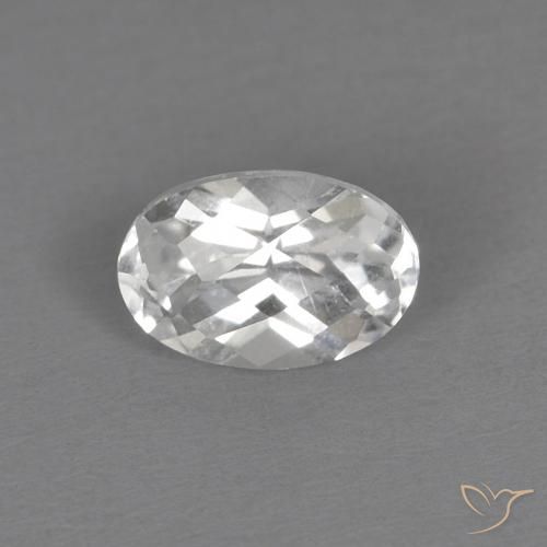0.69ct 자연스러운 하얀색 황옥, 타원형, VVS