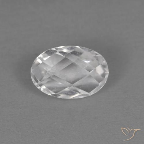 0.68ct 자연스러운 하얀색 황옥, 타원형, VVS