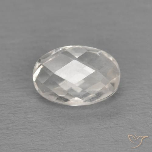 0.68ct 자연스러운 따뜻한 화이트 황옥, 타원형, VVS