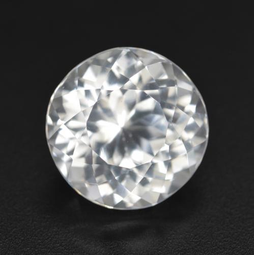 5.85ct 자연스러운 하얀색 황옥, 둥근, VVS-VS