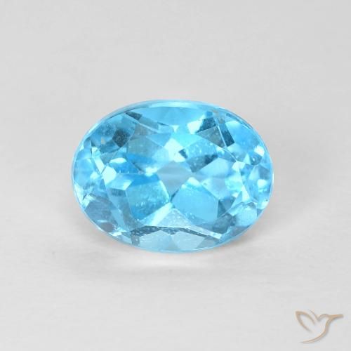 1.69ct 자연스러운 스위스 블루 황옥, 타원형, VS