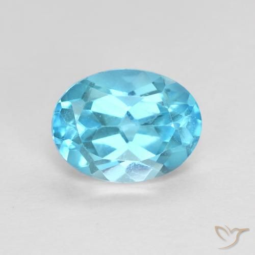 1.77ct 자연스러운 스위스 블루 황옥, 타원형, VVS