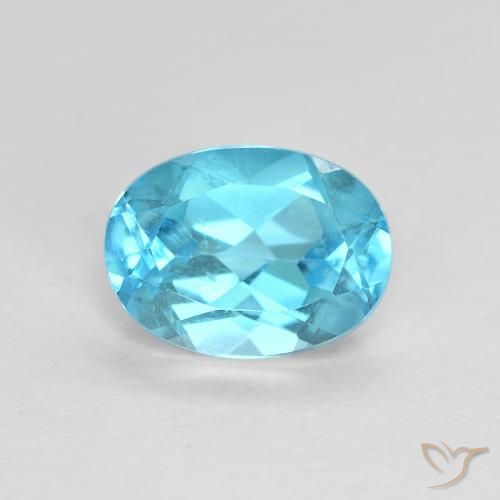 1.60ct 자연스러운 스위스 블루 황옥, 타원형, VVS