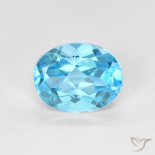 1.68ct 자연스러운 스위스 블루 황옥, 타원형, VVS