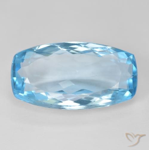 15.21ct 자연스러운 스위스 블루 황옥, 방석, VVS-VS