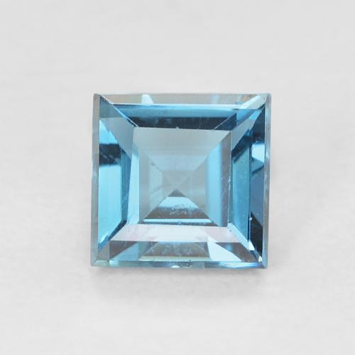 0.79ct 자연스러운 런던 블루 황옥, 정사각형, VVS