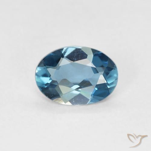 0.70ct 자연스러운 런던 블루 황옥, 타원형, VVS