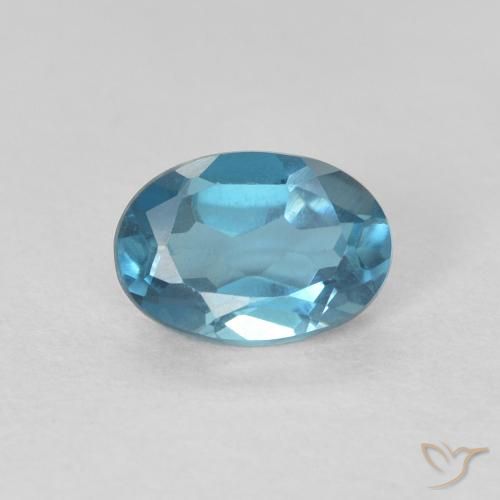 0.65ct 자연스러운 런던 블루 황옥, 타원형, VVS