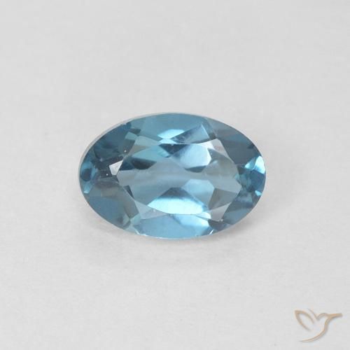 0.61ct 자연스러운 런던 블루 황옥, 타원형, VVS-VS