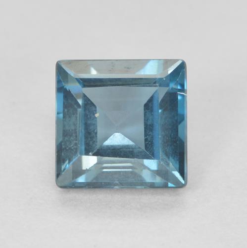 0.79ct 자연스러운 런던 블루 황옥, 정사각형, VVS