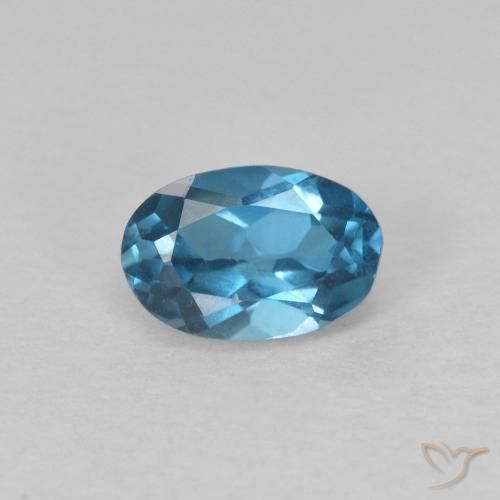 0.73ct 자연스러운 런던 블루 황옥, 타원형, VVS-VS