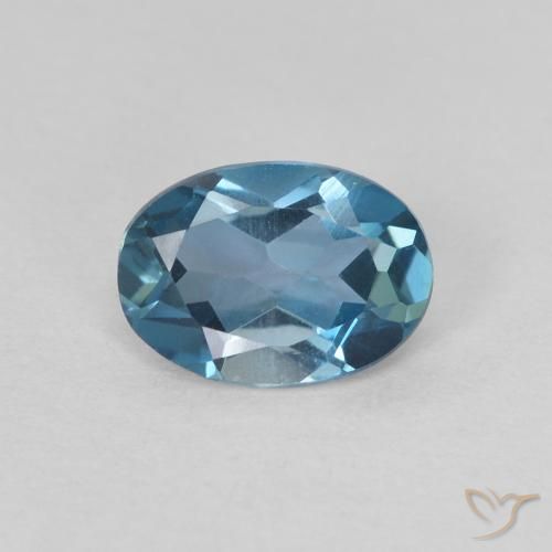0.75ct 자연스러운 런던 블루 황옥, 타원형, VVS-VS