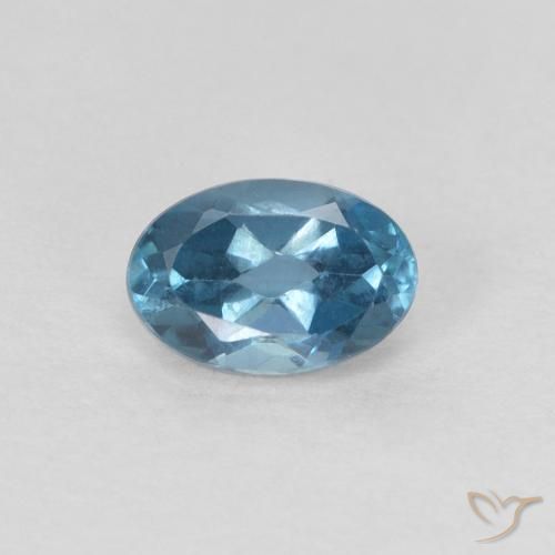 0.70ct 자연스러운 런던 블루 황옥, 타원형, VVS