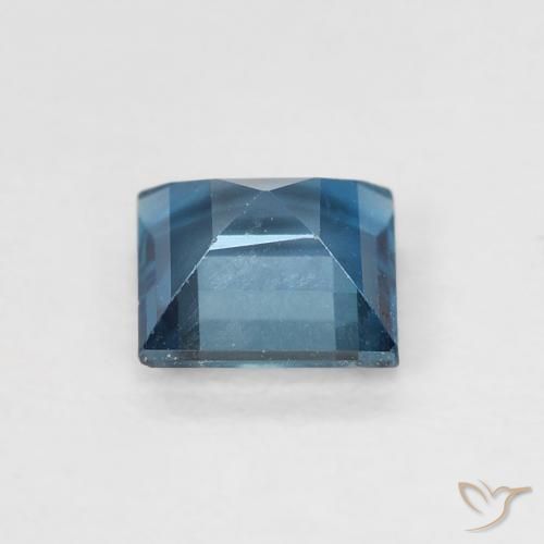 0.75캐럿 천연 런던 블루 황옥, 정사각형, VVS-VS