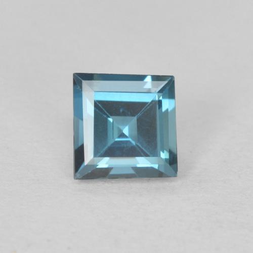 0.66ct 자연스러운 런던 블루 황옥, 정사각형, VVS-VS
