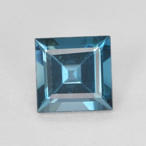 0.70ct 자연스러운 런던 블루 황옥, 정사각형, VVS