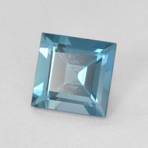 0.70캐럿 천연 런던 블루 황옥, 정사각형, VVS