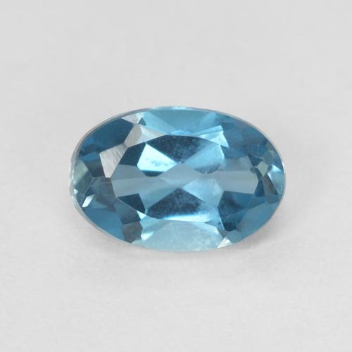0.64ct 자연스러운 런던 블루 황옥, 타원형, VVS