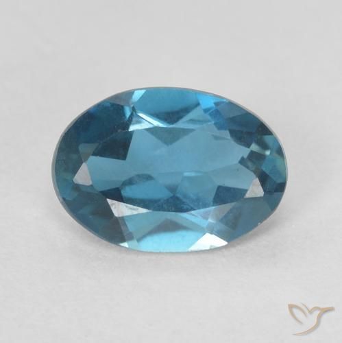0.71ct 자연스러운 런던 블루 황옥, 타원형, VVS