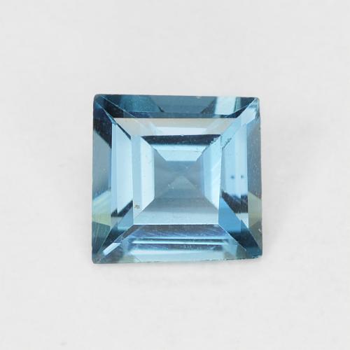 0.59ct 자연스러운 런던 블루 황옥, 정사각형, VVS-VS