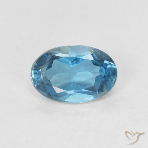 0.62ct 자연스러운 런던 블루 황옥, 타원형, VVS-VS