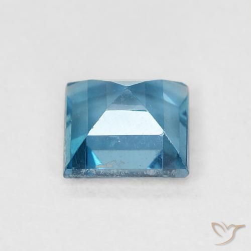 0.64캐럿 천연 런던 블루 황옥, 정사각형, VVS