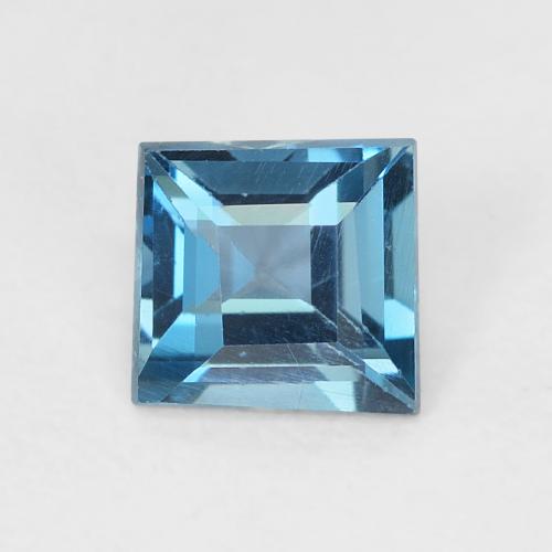 0.65ct 자연스러운 런던 블루 황옥, 정사각형, VVS