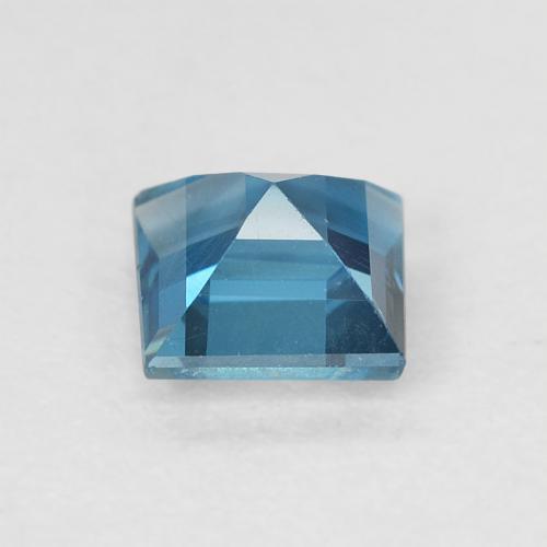 0.65캐럿 천연 런던 블루 황옥, 정사각형, VVS