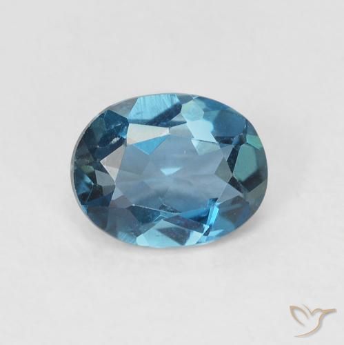0.73ct 자연스러운 런던 블루 황옥, 타원형, VVS
