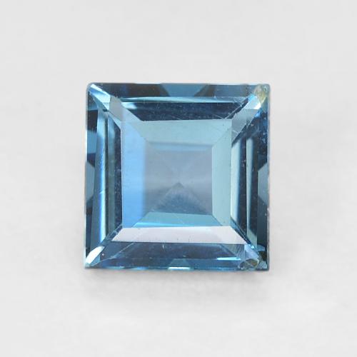 0.81ct 자연스러운 런던 블루 황옥, 정사각형, VVS-VS