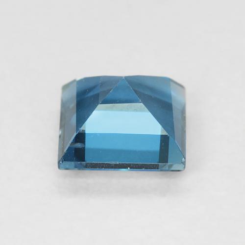 0.81캐럿 천연 런던 블루 황옥, 정사각형, VVS-VS