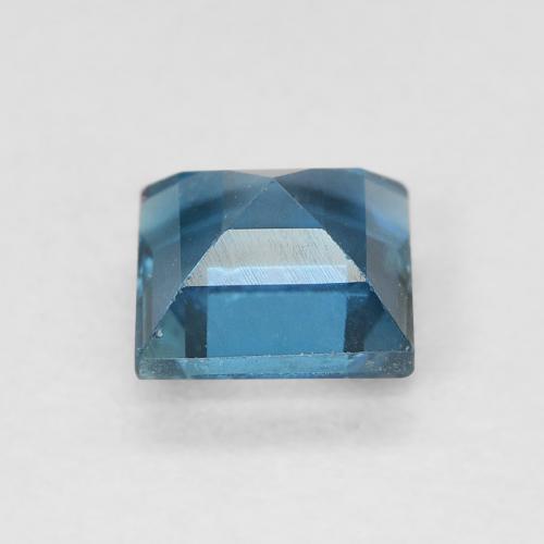 0.82캐럿 천연 런던 블루 황옥, 정사각형, VVS-VS
