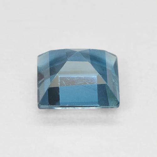 0.77캐럿 천연 런던 블루 황옥, 정사각형, VVS-VS