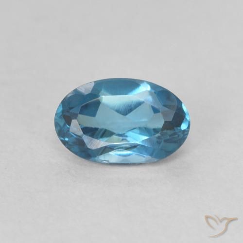 0.60ct 자연스러운 런던 블루 황옥, 타원형, VVS-VS