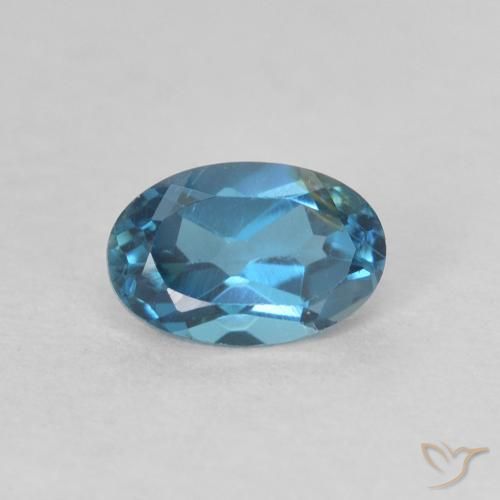 0.61ct 자연스러운 런던 블루 황옥, 타원형, VVS-VS