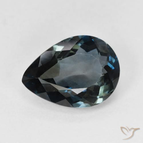 4.54ct 자연스러운 자정 블루 황옥, 배 모양, VVS