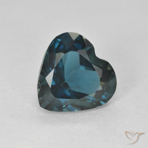 3.79ct 자연스러운 런던 블루 황옥, 마음, VVS