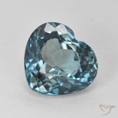 4.70ct 자연스러운 런던 블루 황옥, 마음, VVS-VS