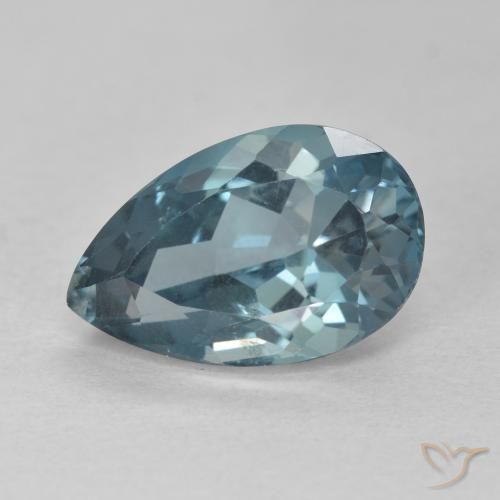 4.59ct 자연스러운 런던 블루 황옥, 배 모양, VVS-VS